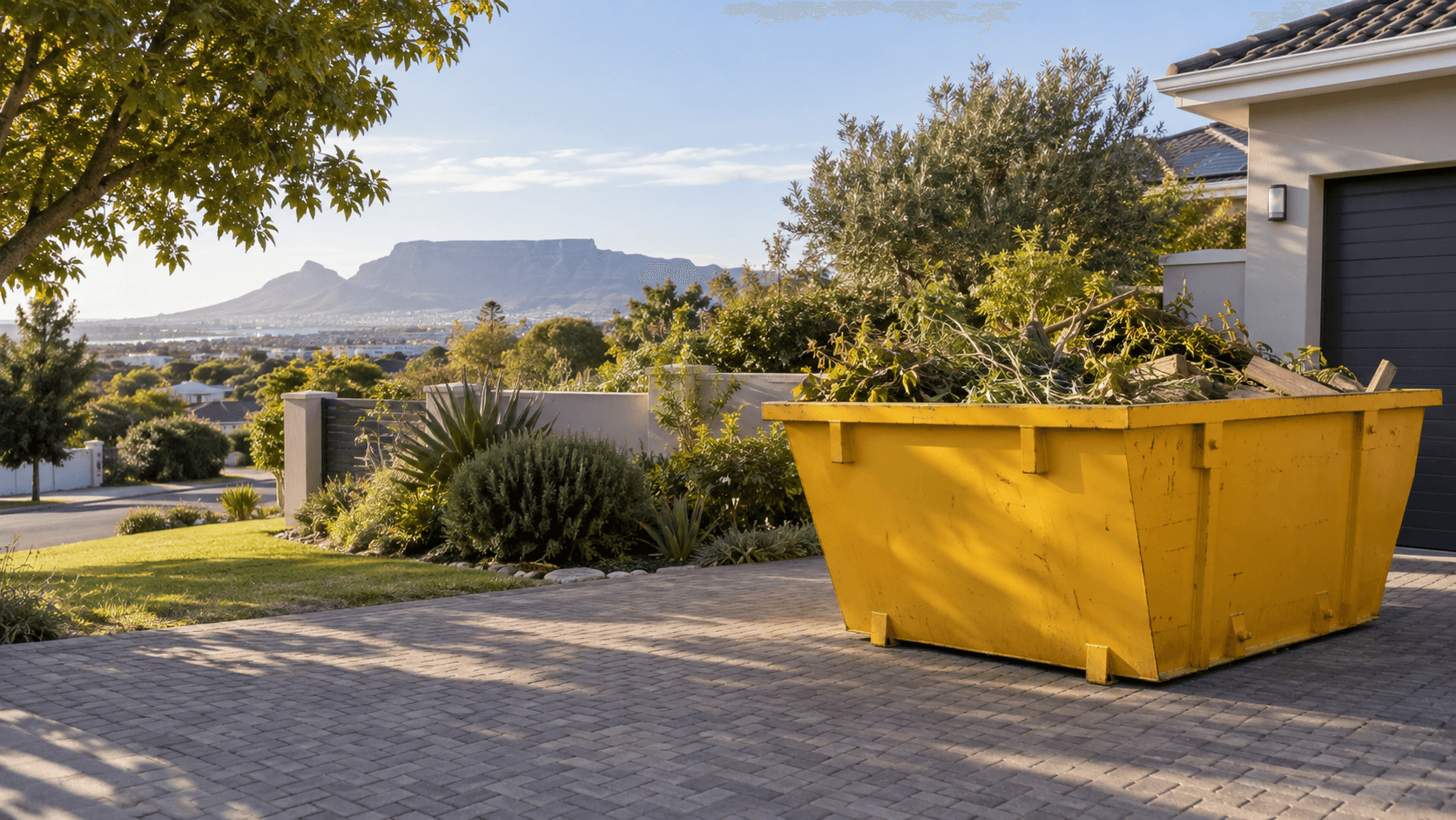 A skip placed in a Cape Town neighbourhood